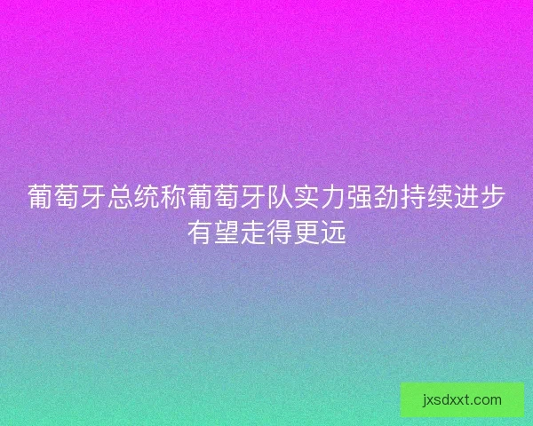 葡萄牙总统称葡萄牙队实力强劲持续进步有望走得更远